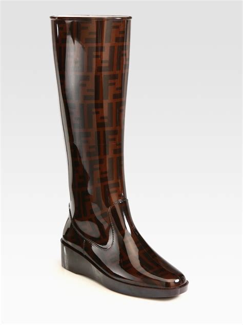 fendi rain boots women'